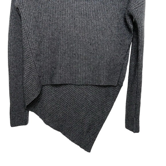 Brochu Walker Thandee Ribbed Asymmetrical Sweater Gray Woo blend Size XS - Picture 7 of 13
